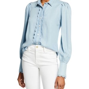 Frame Denim scallop shirt